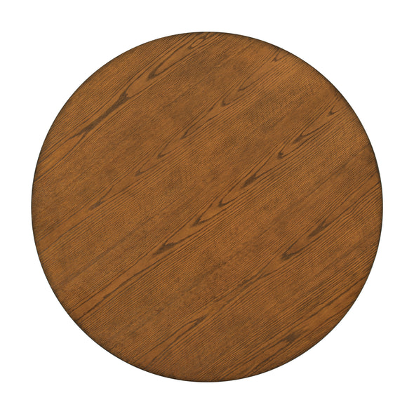 Mid-Century Solid Wood  Round Dining Table for Small Places, Walnut Table