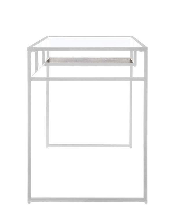 Yasin Desk, White & Glass 92582
