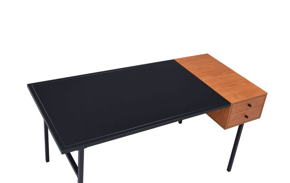 Oaken Desk, Honey Oak & Black 92675