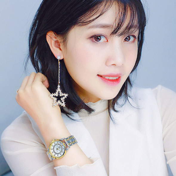 Linked watch full diamond female watch