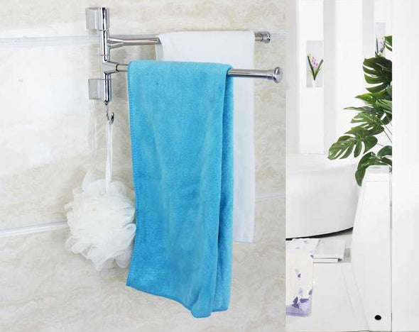 Wear resistant stainless steel towel rack, double pole towel rack - Bestgoodshop