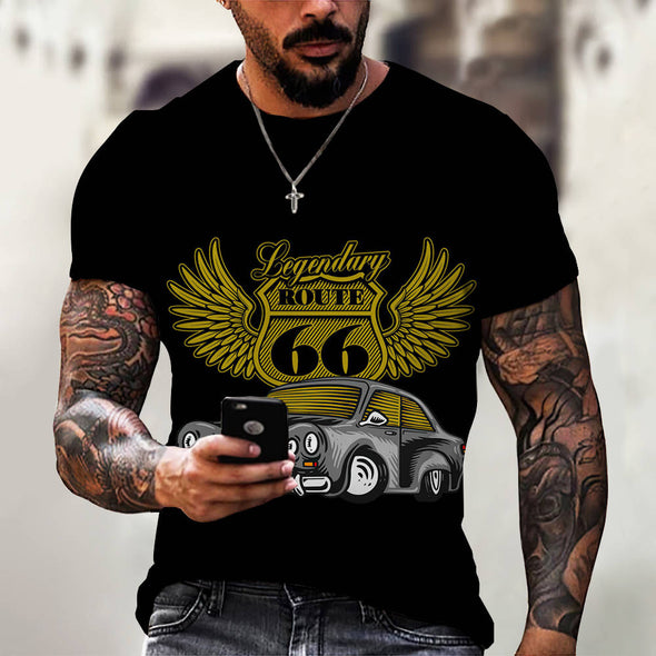 Men Summer 3D Shirt Top Printed Street Short Sleeve