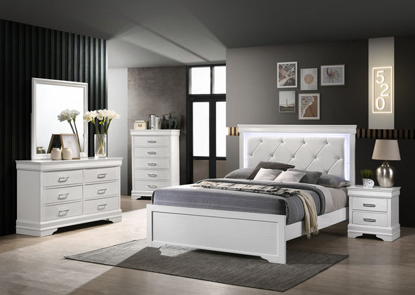Brooklyn King 4 Piece Bed Room Set White