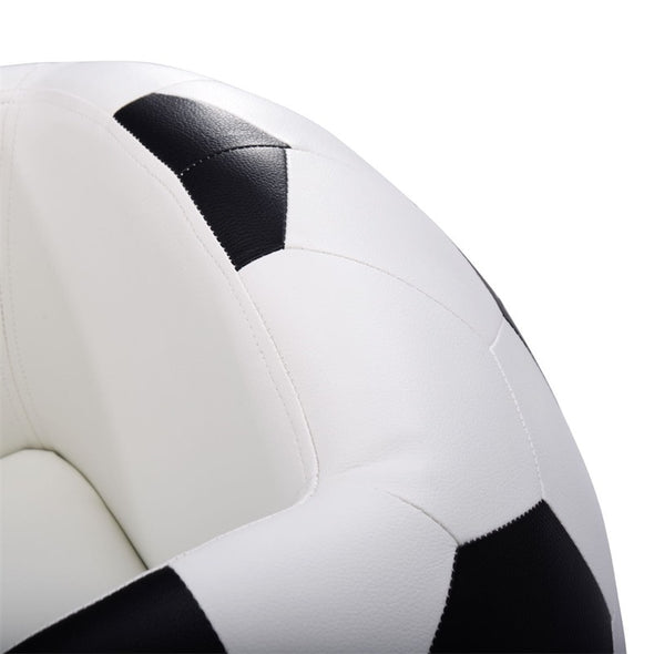 Football Kids Sofa Black White For Children - Bestgoodshop