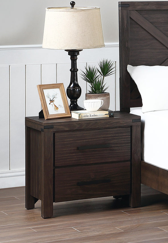 Bedroom Furniture Simple Nightstand Drawers Bed Side Table Solidwood