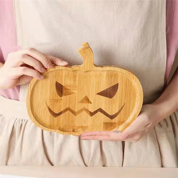 Halloween Pumpkin Plate Ghost Tray