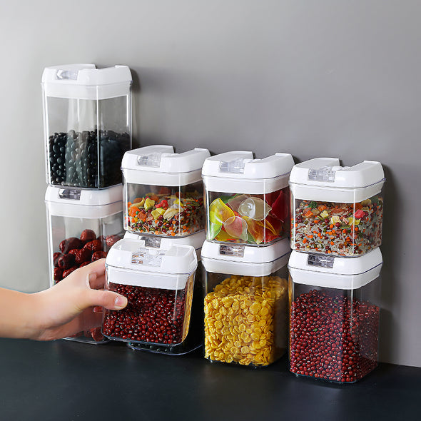 Air-Tight Food Storage Container 7pcs For Cereals Easy Lock Kitchen Organizer