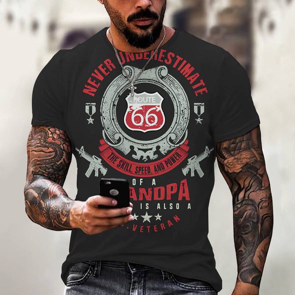 Men Summer 3D Shirt Top Printed Street Short Sleeve