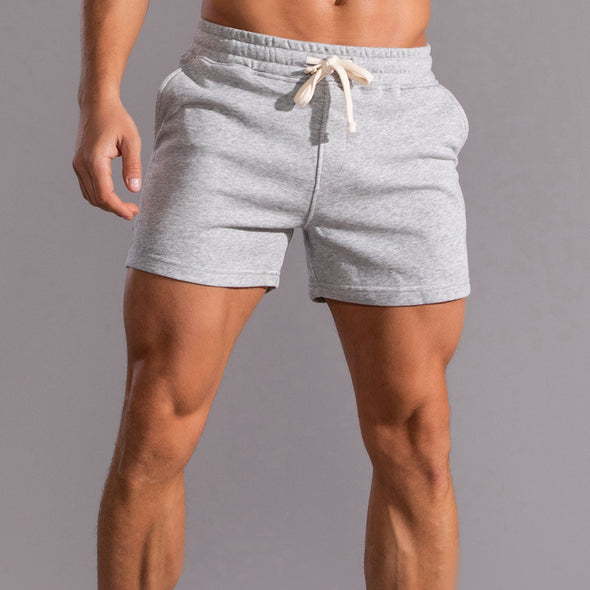 Solid Color Men's Sports Running Fitness Casual Shorts