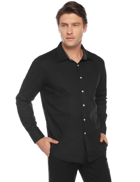 Men's Fashion Casual Business Long Sleeve Shirts