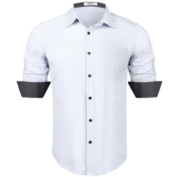 Men's Fashion Casual Business Long Sleeve Shirts
