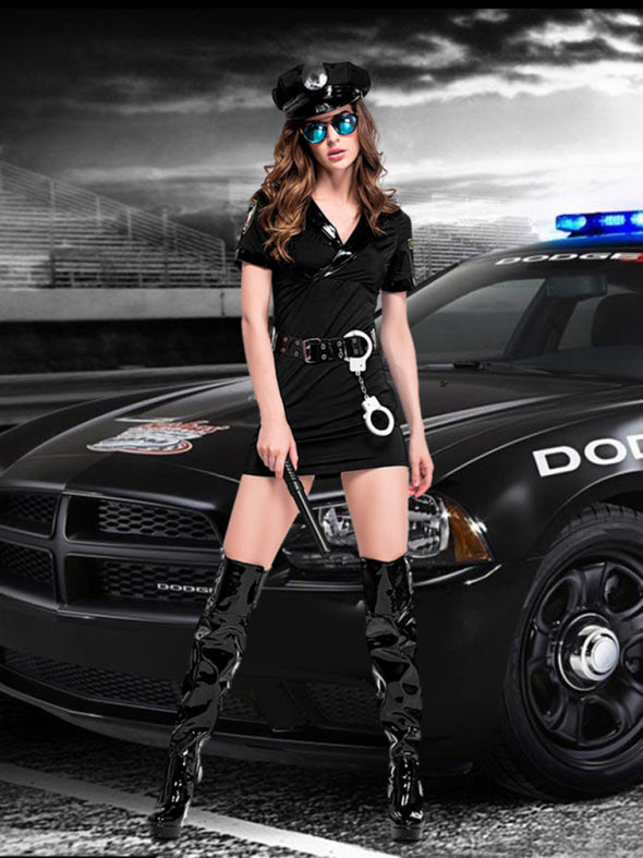 Halloween New Cosplay Prom Party Policewoman Uniform Set