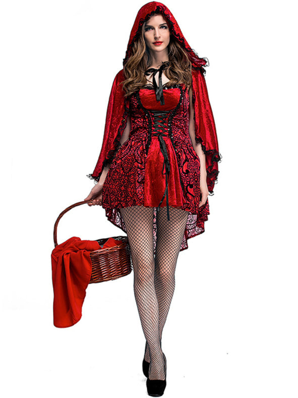 Halloween Gothic Little Red Riding Hood Cosplay Costume