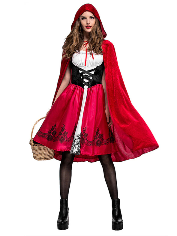 Halloween Little Red Riding Hood Adult Cosplay Party Costume