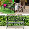 Patio Garden Bench Outdoor Deck Steel Frame I Garden Bench I - Bestgoodshop