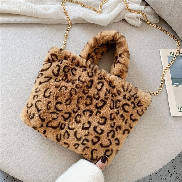 Warm Leopard Shoulder Bag - Bestgoodshop