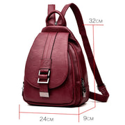 Winter Women Leather Backpacks Shoulder Bag Backpack Travel Backpack  School Bags - Bestgoodshop