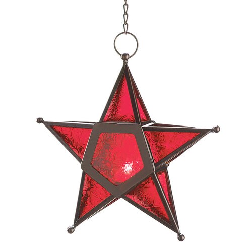 Red Glass Star Lantern - Bestgoodshop